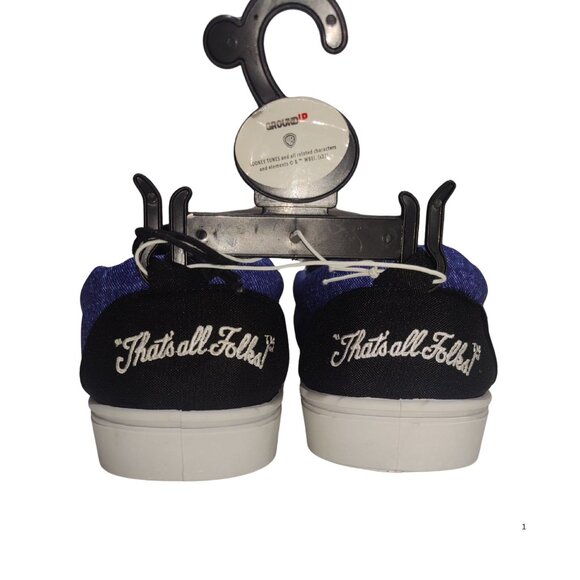 🎬 Warner Bros Looney Tunes “That’s All Folks!” Slip-On Sneakers NWT Size 13 - Picture 3 of 4